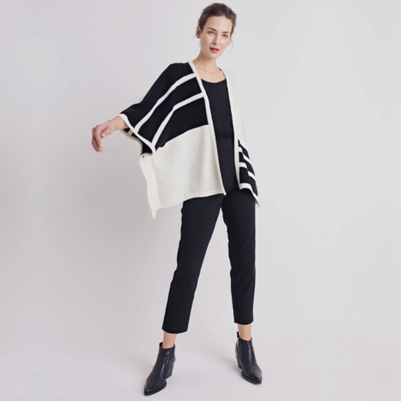 Brochu Walker*Revolve* Drape Front City Knit Alpaca Poncho O/S fits all - Picture 5 of 7